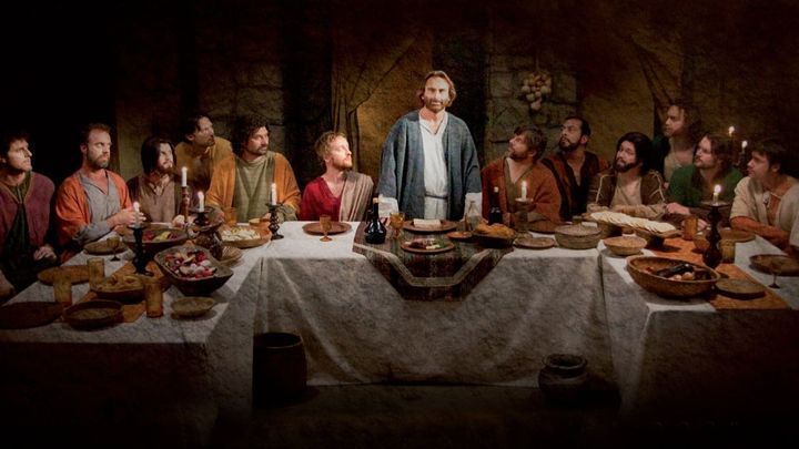 Una scena tratta dal film L'Apostolo Pietro e l'ultima cena