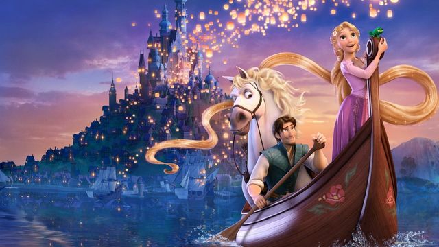 Una scena tratta dal film Rapunzel - L'intreccio della torre