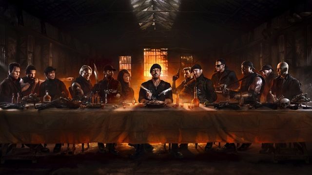 Una scena tratta dal film I mercenari 2