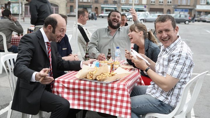 Una scena tratta dal film Giù al Nord