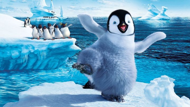 Una scena tratta dal film Happy Feet