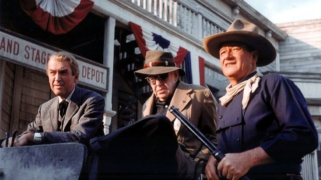 Una scena tratta dal film L'uomo che uccise Liberty Valance