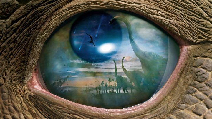 Una scena tratta dal film Dinosauri
