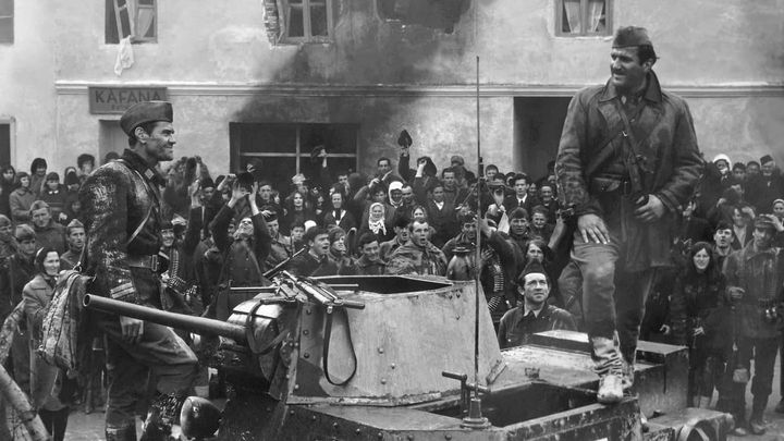 Una scena tratta dal film La battaglia della Neretva