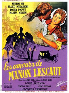Locandina Gli amori di Manon Lescaut