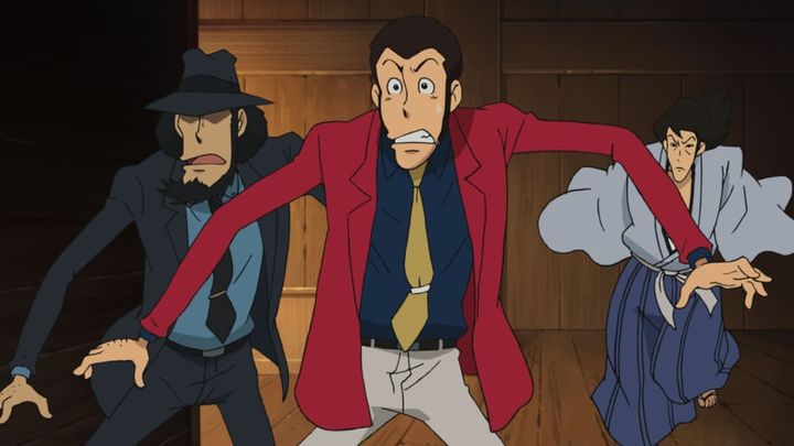 Una scena tratta dal film Lupin III: L'elusività della nebbia