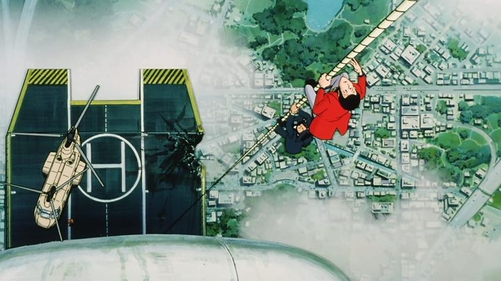 Una scena tratta dal film Lupin III: Le profezie di Nostradamus