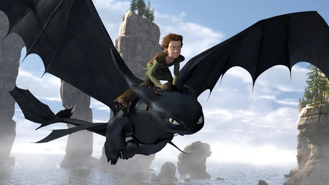 Una scena tratta dal film Dragon Trainer