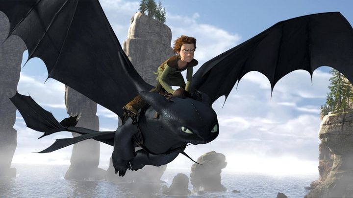 Una scena tratta dal film Dragon Trainer
