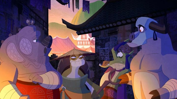 Una scena tratta dal film Kung Fu Panda: I segreti dei maestri