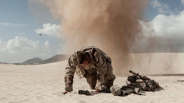 Una scena tratta dal film Mine