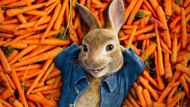 Una scena tratta dal film Peter Rabbit