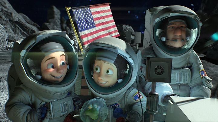 Una scena tratta dal film Mike sulla luna