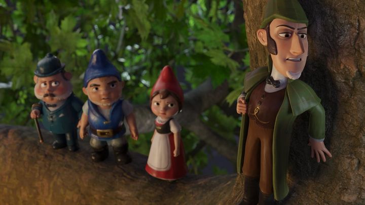 Una scena tratta dal film Sherlock Gnomes