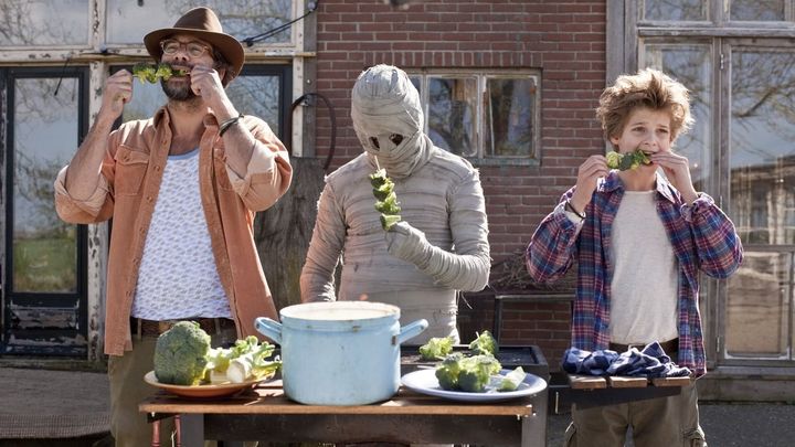 Una scena tratta dal film Tommy la mummia e lo scarabeo d'oro