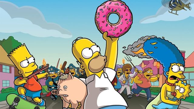 Una scena tratta dal film I Simpson - Il film