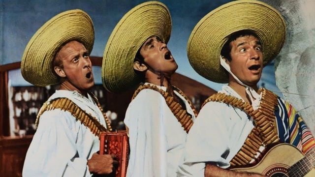 Una scena tratta dal film I magnifici tre