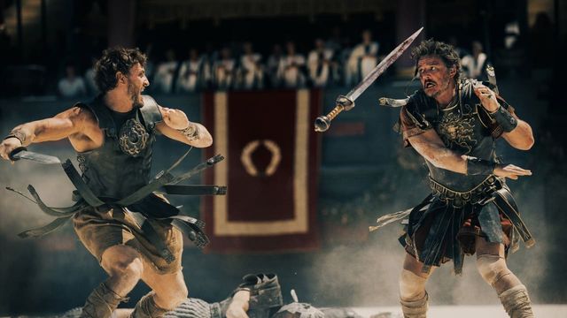 Una scena tratta dal film Il gladiatore II