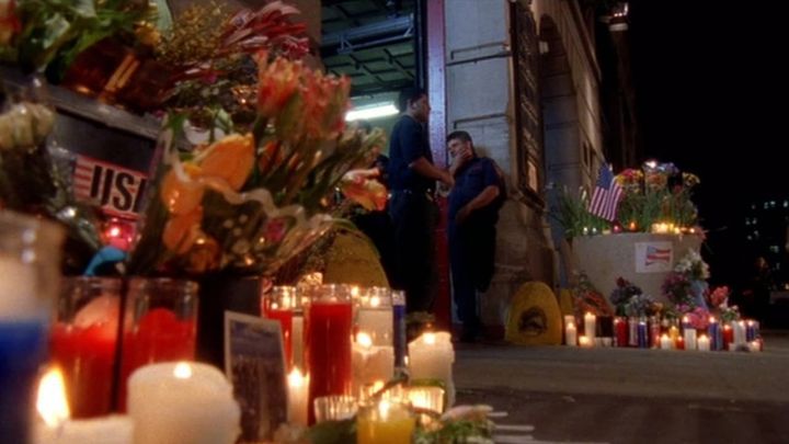 Una scena tratta dal film The Guys