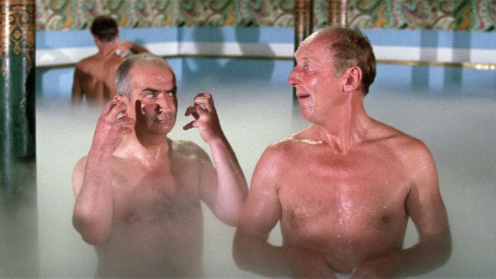 Una scena tratta dal film Tre uomini in fuga