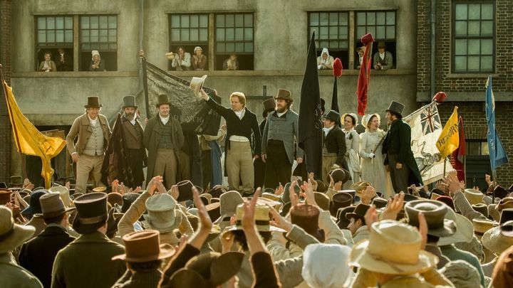 Una scena tratta dal film Peterloo