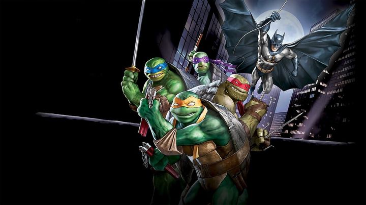 Una scena tratta dal film Batman vs. Teenage Mutant Ninja Turtles