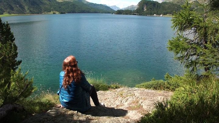 Una scena tratta dal film Nietzsche Sils Maria Rochedo de Surlej