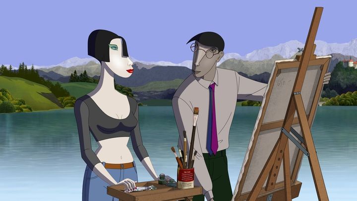 Una scena tratta dal film Ruben Brandt, Collector