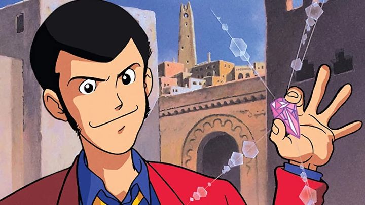 Una scena tratta dal film Lupin III: Il segreto del diamante penombra
