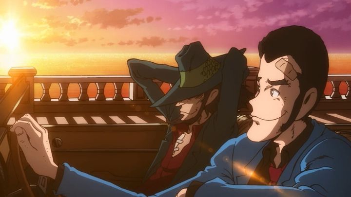 Una scena tratta dal film Lupin The 3rd: La lapide di Jigen Daisuke