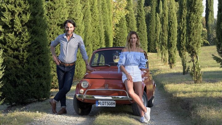 Una scena tratta dal film Un'estate in Toscana