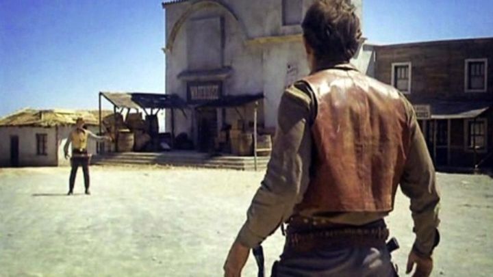 Una scena tratta dal film Duello nel Texas