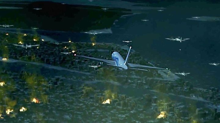 Una scena tratta dal film Flight World War II