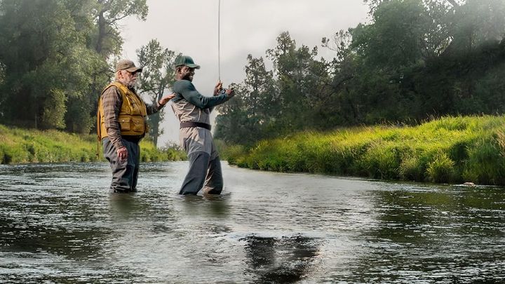 Una scena tratta dal film Mending the Line