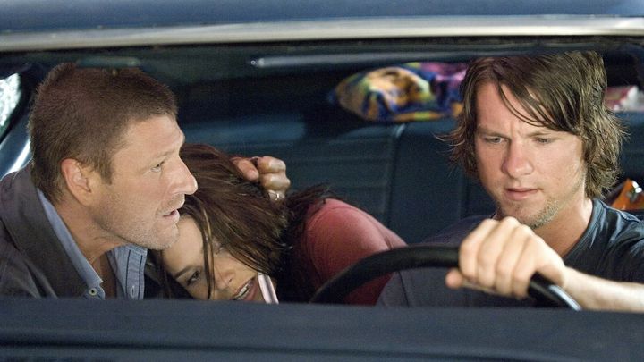 Una scena tratta dal film The Hitcher