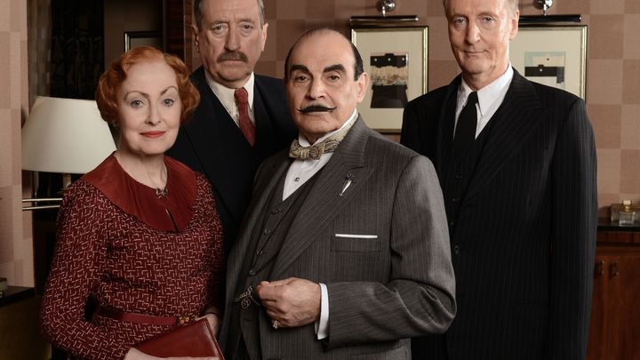 Una scena tratta dal film Poirot e i quattro