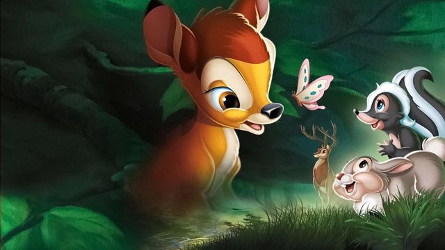 Una scena tratta dal film Bambi