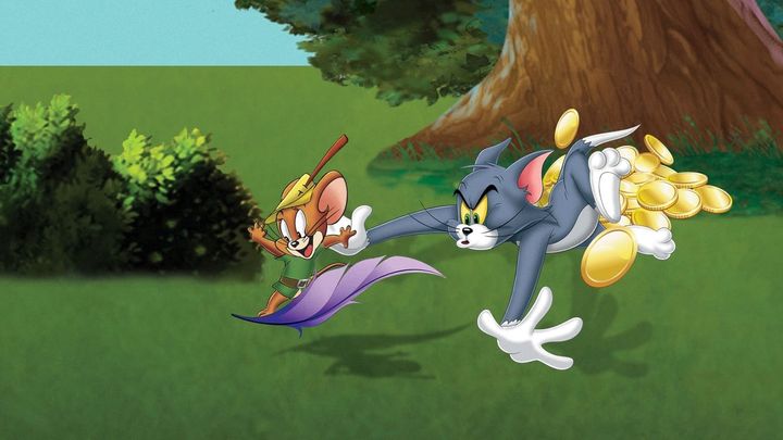 Una scena tratta dal film Tom & Jerry e Robin Hood