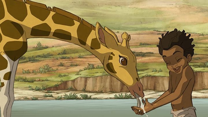 Una scena tratta dal film Le avventure di Zarafa - Giraffa giramondo