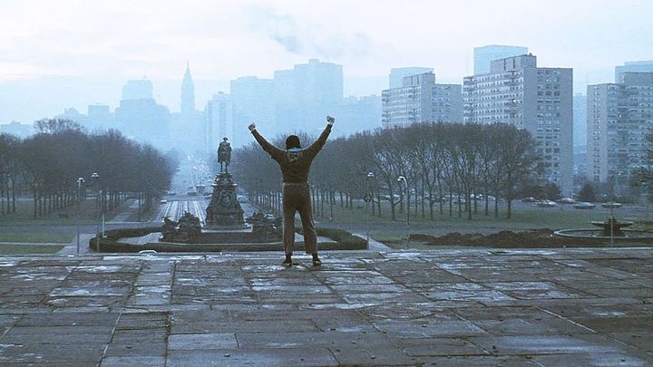 Una scena tratta dal film Rocky