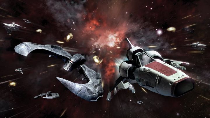 Una scena tratta dal film Battlestar Galactica: Blood & Chrome
