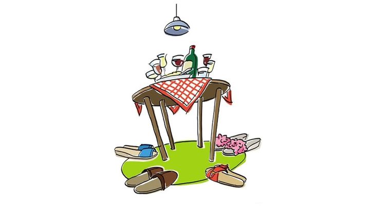 Una scena tratta dal film Pranzo di ferragosto