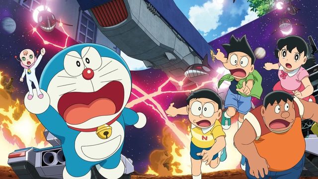 Una scena tratta dal film Doraemon: Il film - Nobita e le piccole guerre stellari 2021