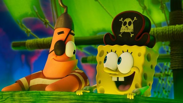Una scena tratta dal film SpongeBob - Un’avventura da pirati
