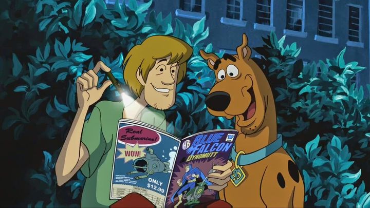 Una scena tratta dal film Scooby-Doo! e la maschera di Blue Falcon