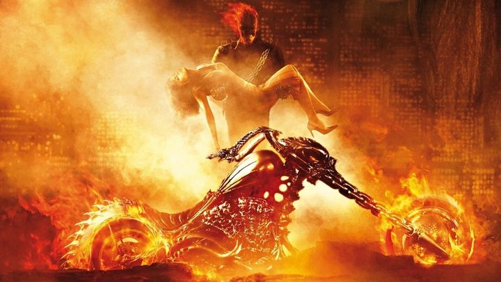 Una scena tratta dal film Ghost Rider