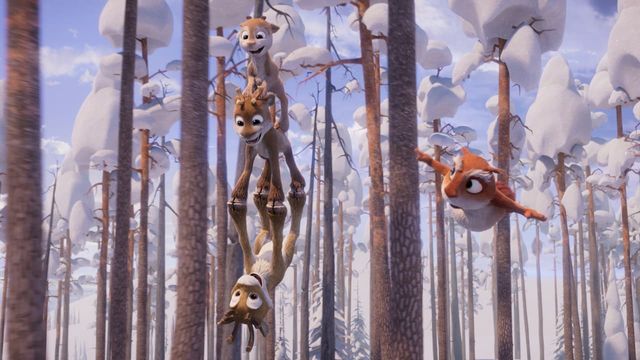 Una scena tratta dal film Niko e la slitta di Babbo Natale