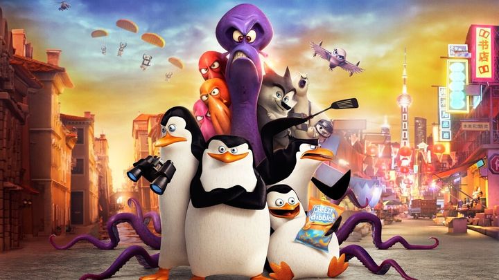Una scena tratta dal film I pinguini di Madagascar