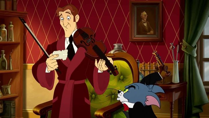 Una scena tratta dal film Tom & Jerry incontrano Sherlock Holmes
