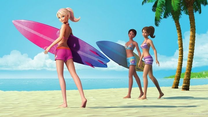 Una scena tratta dal film Barbie e l'avventura nell'oceano